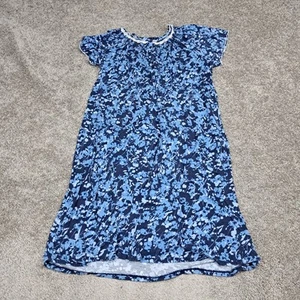 Secret Treasure Women's Night Gown Sleepwear Soft 1/4 Buttons Blue X-Large 16-18 - Picture 1 of 10