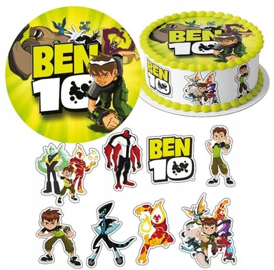 Ben 10 Omnitrix Essbar +12 Muffin Zuckermasse Tortenbild Tortenaufleger - Bild 1 von 4