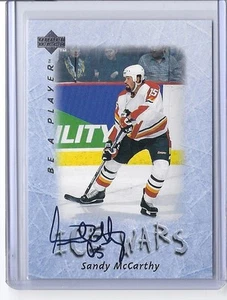 1995-96 Upper Deck Be a Player Sandy McCarthy S217 automático Bap UD Firma Flamas - Imagen 1 de 1
