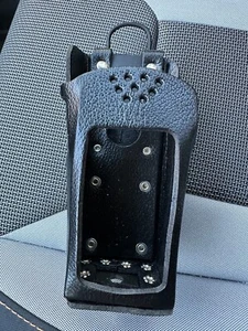 Harris Radio Leather Belt Case Holder P5400 Black Snap New Open Box KT-016201003 - Picture 1 of 13