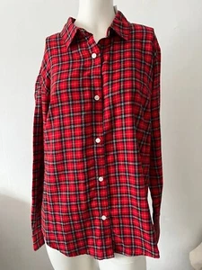 NWT Old Navy Size L Red Black Buffalo Plaid Classic Button-Down Shirt Men's - Picture 1 of 6