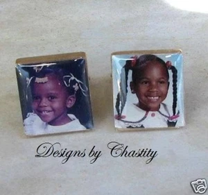 Dije fotográfico eslabones de puño de rasguño de imagen personalizada personalizados personalizados - Imagen 1 de 2