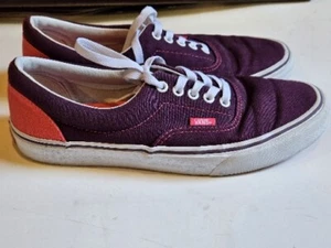 Vans Era Lace Up Maroon Pink Shoes Mens Size 8.5 / Womens Size 10 - Picture 1 of 10