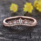 14k Rose Gold Natural Diamond wedding Band Engagement Ring For Women