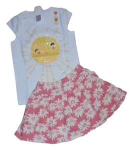 NWT Gymboree Girls Sunshine Tee Daisy Skirt 4 NEW - Picture 1 of 4