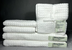 TOMMY BAHAMA NORTHERN PACIFIC ~ 8 PIECE BATH TOWEL SET IN WHITE ~ BRAND NEW! - Picture 1 of 2
