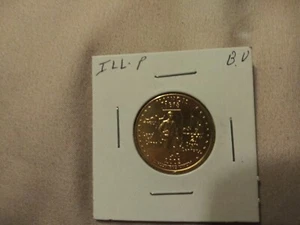 ILLINOIS  STATE QUARTER GOLD LAYERED-2003P-- BU FREE SHIP - Picture 1 of 7