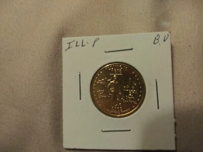 ILLINOIS  STATE QUARTER GOLD LAYERED-2003P-- BU FREE SHIP - Image 1 of 4