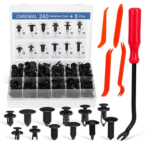 240 Pcs Bumper Clips Car Clips Plastic Rivets of 12 Most Popular Sizes and 5 Fas - Picture 1 of 12