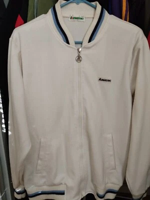 Chaqueta de pista vintage Kawasaki motocicleta Japón carreras cremallera rara Foto 1 de 4