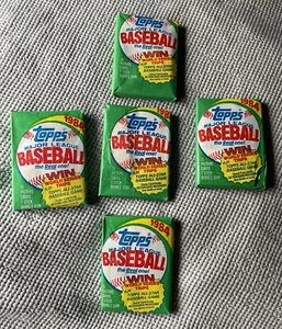 Sealed New 5x Wax Packs Lot 1984 Topps Baseball Miswraps ~ Misprint ~ Miscut - Picture 1 of 4
