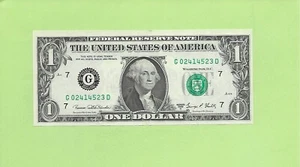 1969D ..UNCIRC $1 G 0241 4523 D .... 1969D $1 G-D NICE NOTE FRN - Picture 1 of 2