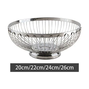Stainless Steel Fruit Basket, Countertop Fruit Bowl, Kitchen Gadgets for Party, - Picture 1 of 13