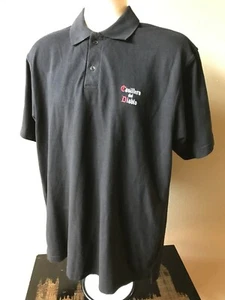 Poloshirt Casillero del Diablo (XL) schwarz ~ bestickt Rechtschreibung