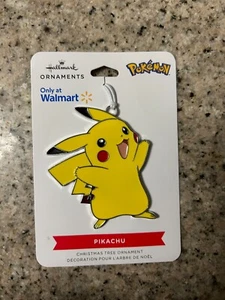 Pikachu Pokemon Hallmark Ornaments Flat Metal Enamel Xmas Tree Ornament - Picture 1 of 1