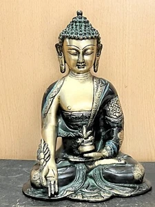 Nepalesischer Buddha Medizin. Bronze/Messing 26cm - Bild 1 von 20