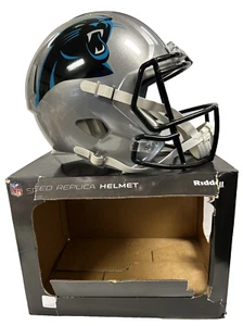 Casco de fútbol americano réplica tamaño completo Carolina Panthers Riddell Speed - Imagen 1 de 6