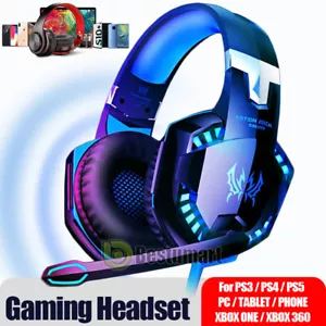 For PS4 Gaming Headset Xbox one Headphone Speaker Microphone with Surround Sound - Picture 1 of 127
