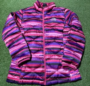 The North Face Girls Youth Large 14/16 Pink 550 Down Fill Puffer Full Zip Coat - Picture 1 of 9