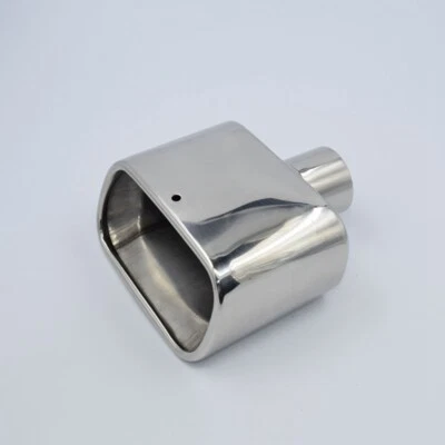 1Pcs 58mm For BMW Universal Car Exhaust Tip Muffler Tail Pipe Square Chrome GE - Image 1 of 4