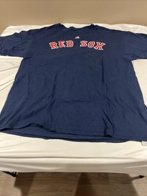 2014 年美国职棒大联盟波士顿红袜队达斯汀佩德罗亚 #15 T 恤男式 XL 球衣完好海军蓝 — 第 1/4 张图片