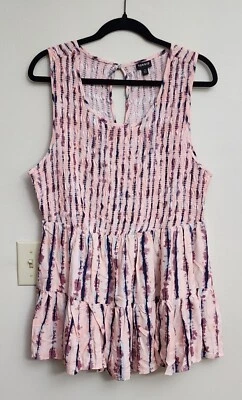 Women's Pink Multicolored Torrid plus size Shirt Size 0 sz 14 - Image 1 of 4