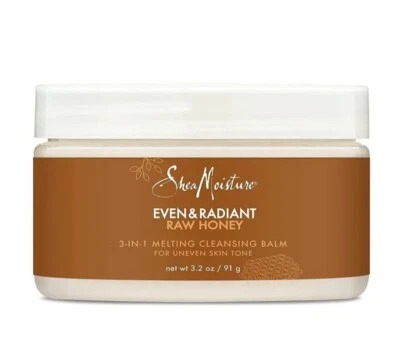 Bálsamo limpiador fundente 3 en 1 de miel cruda uniforme y radiante de karité 3,2 oz Foto 1 de 3