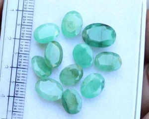 19.60 Cts NATURAL ZAMBIAN BEAUTIFUL EMERALD OVAL TOP GREEN GEMSTONE UNHEATED - Picture 1 of 3