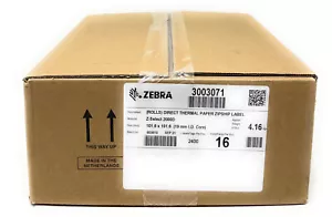 ZEBRA 3003071 2400 ETICHETTE ADESIVE 16 ROTOLI 101.6mm X 101.6mm Z-SELECT 2000D - Imagen 1 de 1