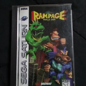 Scheda di registrazione Rampage World Tour Sega Saturn gioco CIB - Foto 1 di 7