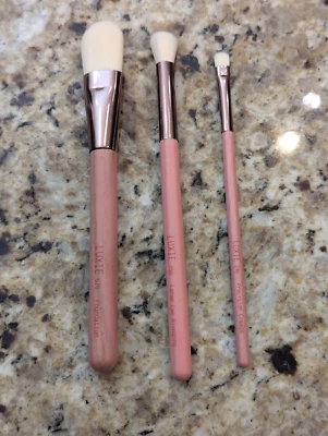 Juego de 3 brochas Luxie Gaea ~ 250 mezcla de ojos grandes ~ 246 pliegues ~ base 510 nueva sin caja Foto 1 de 4