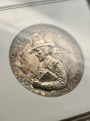 1920 Pilgrim 50C Commemorative Half Dollar NGC MS64 Toning - Image 1 of 4