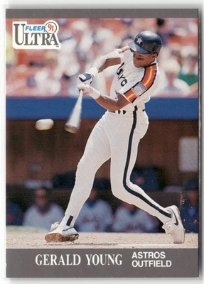 1991 FLEER ULTRA GERALD YOUNG HOUSTON ASTROS #142 - Image 1 of 3