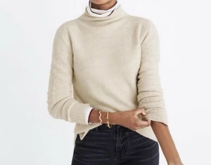Madewell Women’s Inland Rolled Wool/Alpaca Blend Turtleneck Sweater Size M Comfy - Picture 1 of 7