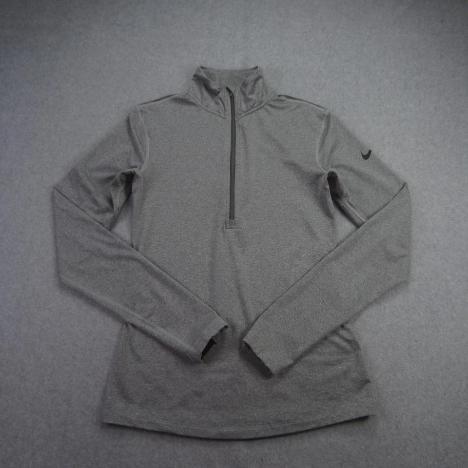 Nike Pro Pullover Womens Medium Gray Two Tone 1/4 Zip Dri Fit Running - Image 1 of 4