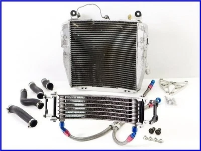 KAWASAKI GPz900R NITRO RACING Round Radiator & Oil Cooler Set with Fan & Hose - Image 1 of 4