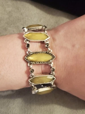 Lucky Brand Olive Green Bracelet Silver Tone - Image 1 of 4