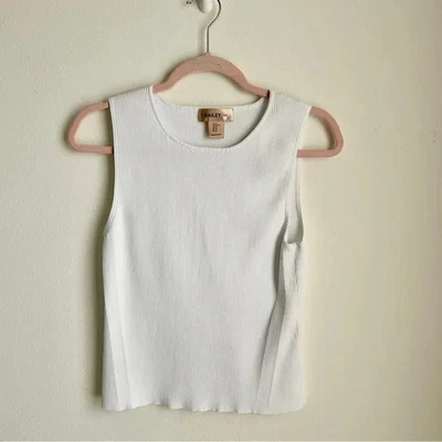 Camiseta sin mangas Bailey 44 blanca acanalada | Talla: XL | NUEVA SIN ETIQUETAS Foto 1 de 4