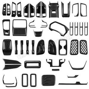 Juego de 45 piezas de cubierta interior de fibra de carbono para Toyota Grand Highlander 2024 2025 - Imagen 1 de 48