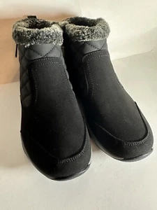 Nuevo en caja Easy Spirit Vance12 Botín Imitación Piel Gamuza Negro Mujer Talla 8W Cremallera - Imagen 1 de 11