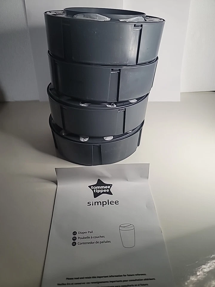 4 Bolsas para Cubos de Pañales Tommee Tippee Simplee (1 Caja de 4 Recambios) (NUEVAS SIN CAJA) Foto 1 de 1