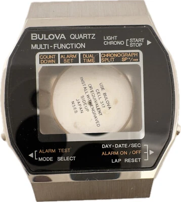 Estuche de reloj pulsera Bulova vintage para hombre para LCD digital acero inoxidable Hong Kong Foto 1 de 4