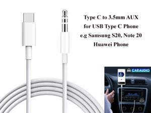 USB Type C to Male 3.5mm Audio Jack Aux Cable Adapter For Galaxy Z 4 Flip Fold - Picture 1 of 2