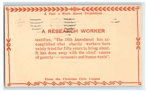 1931 A fact a Week About Prohibition Christian Civic League To Rev Packard of ME - Picture 1 of 2