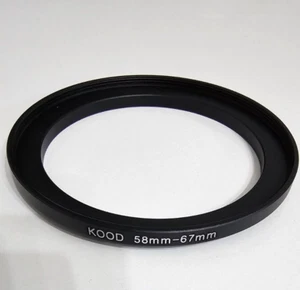 STEP UP ADAPTER 58MM-67MM STEPPING RING 58MM TO 67MM 58-67 FILTER ADAPTER - Picture 1 of 3