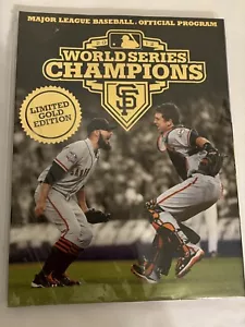 Flaw see photo 2--SF Giants 2012 Official World Series Program Limited Gold Ed - Picture 1 of 3