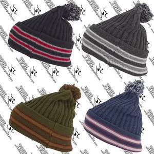 WIGWAM MENS WOMENS DOUBLE HEADER ACRYLIC SKI SNOW WINTER CAP LID HAT BEANIE POM - Imagen 1 de 5