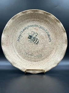 Upland Country Day School Bee's, Chester Co.PA Pie Dish 1977-1998-Stoneware-13" - Picture 1 of 9