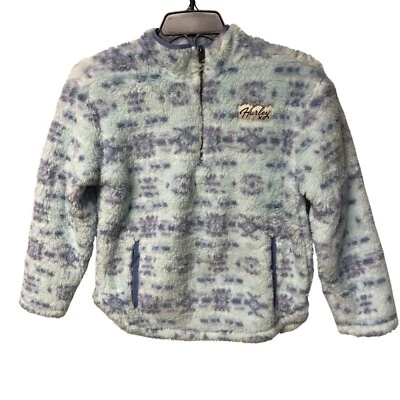 Chaqueta Hurley Niñas Sherpa Estampada Cuarto Cremallera L 10/12 Nueva Con Etiquetas Foto 1 de 4