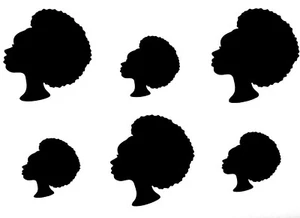 AFRICAN AMERICAN WOMAN/ LADY s HEAD SILHOUETTE DIE CUT/ CUTS-BEAUTIFUL WOMAN - Picture 1 of 2